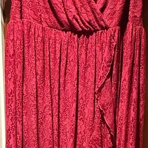 Ever Pretty Red Lace Maxi Dress